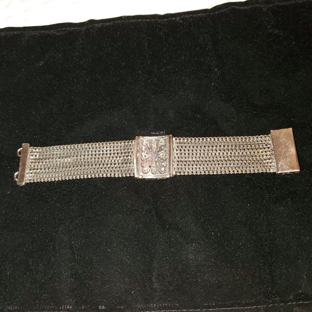 SILVER COLOR MULTI CHAIN BRACELET - Picture 2 of 5